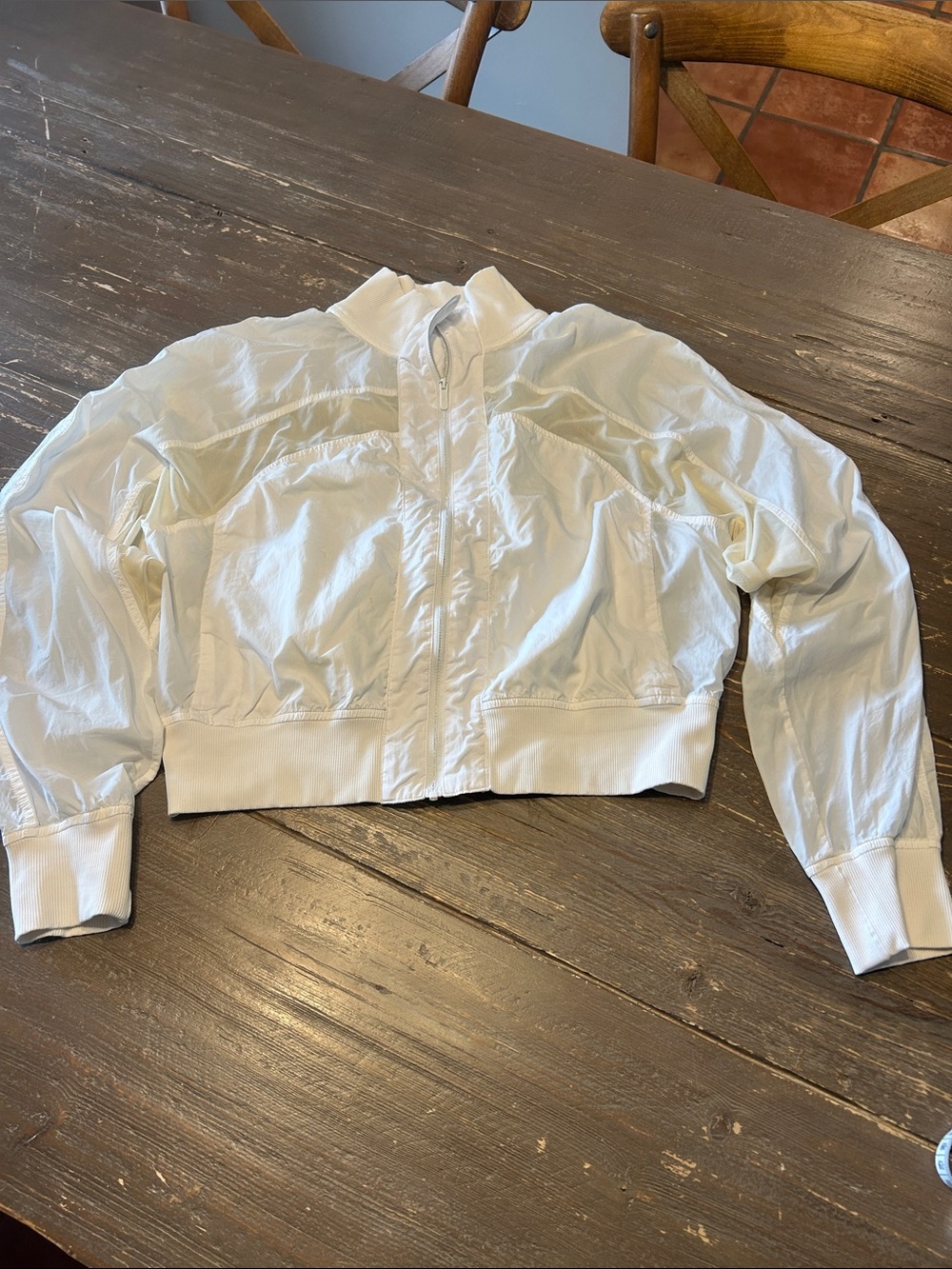 lululemo White Thin Track Jacket